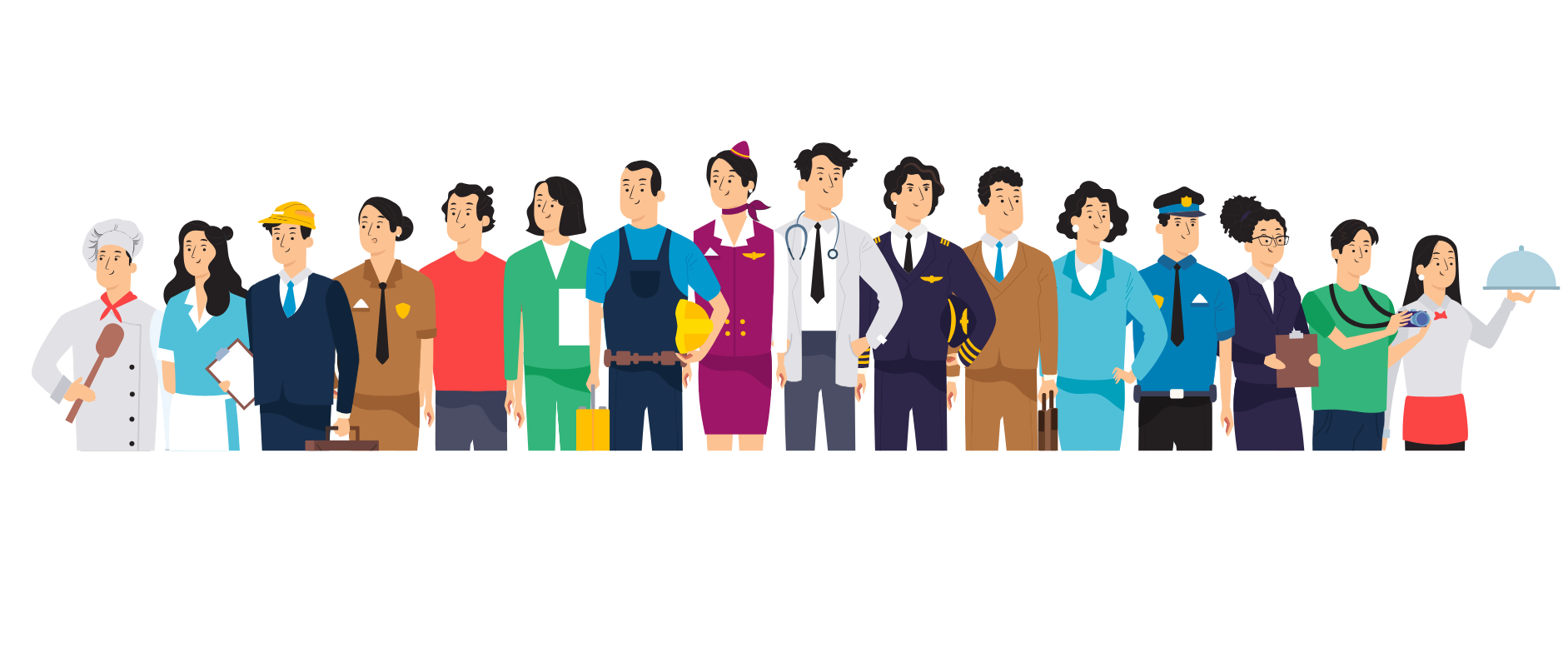 Students and professionals from various careers